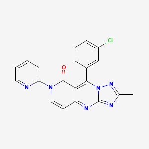 9-(3-chlorophenyl)-2-methyl-7-(2-pyridinyl)pyrido[4,3-d][1,2,4]triazolo[1,5-a]pyrimidin-8(7H)-one