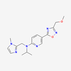 N-isopropyl-5-[3-(methoxymethyl)-1,2,4-oxadiazol-5-yl]-N-[(1-methyl-1H-imidazol-2-yl)methyl]-2-pyridinamine