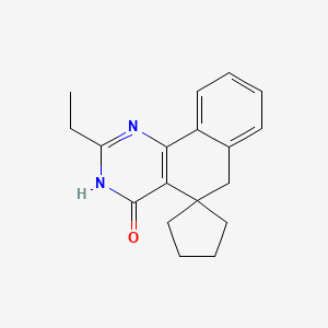 molecular formula C18H20N2O B5957664 2-ethyl-3H-spiro[benzo[h]quinazoline-5,1'-cyclopentan]-4(6H)-one 