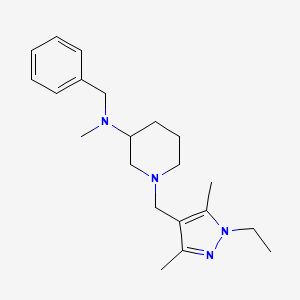 N-benzyl-1-[(1-ethyl-3,5-dimethylpyrazol-4-yl)methyl]-N-methylpiperidin-3-amine