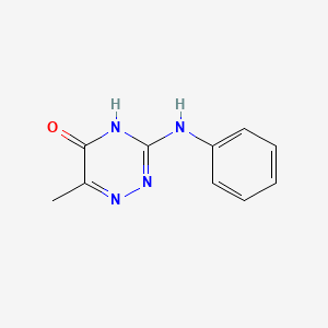 molecular formula C10H10N4O B5957691 6-Methyl-3-phenylamino-[1,2,4]triazin-5-ol 