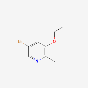 B595771 5-Bromo-3-ethoxy-2-methyl-pyridine CAS No. 1256819-03-0
