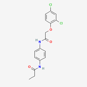 N-[4-[[2-(2,4-dichlorophenoxy)acetyl]amino]phenyl]propanamide