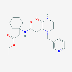 ethyl [1-({[3-oxo-1-(3-pyridinylmethyl)-2-piperazinyl]acetyl}amino)cyclohexyl]acetate