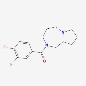 molecular formula C15H18F2N2O B5957729 1,3,4,5,7,8,9,9a-Octahydropyrrolo[1,2-a][1,4]diazepin-2-yl-(3,4-difluorophenyl)methanone 