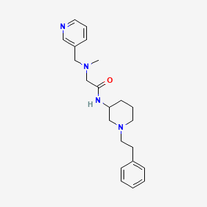 2-[methyl(pyridin-3-ylmethyl)amino]-N-[1-(2-phenylethyl)piperidin-3-yl]acetamide