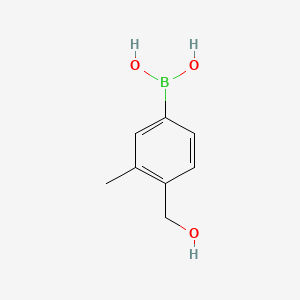 molecular formula C8H11BO3 B595776 4-羟甲基-3-甲基苯硼酸 CAS No. 1218790-88-5