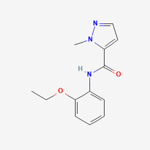 molecular formula C13H15N3O2 B5957761 N-(2-ethoxyphenyl)-1-methyl-1H-pyrazole-5-carboxamide 