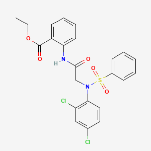 ethyl 2-{[N-(2,4-dichlorophenyl)-N-(phenylsulfonyl)glycyl]amino}benzoate