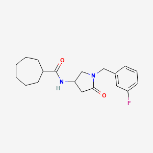 N-[1-(3-fluorobenzyl)-5-oxo-3-pyrrolidinyl]cycloheptanecarboxamide