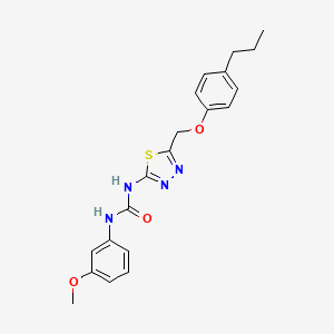 molecular formula C20H22N4O3S B5957807 N-(3-methoxyphenyl)-N'-{5-[(4-propylphenoxy)methyl]-1,3,4-thiadiazol-2-yl}urea 