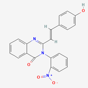 2-[(E)-2-(4-hydroxyphenyl)ethenyl]-3-(2-nitrophenyl)quinazolin-4-one