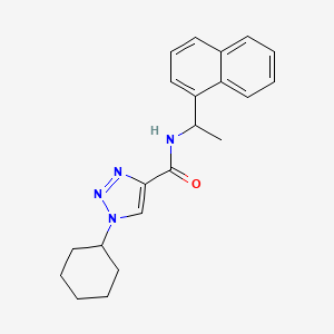 molecular formula C21H24N4O B5957817 1-cyclohexyl-N-[1-(1-naphthyl)ethyl]-1H-1,2,3-triazole-4-carboxamide 