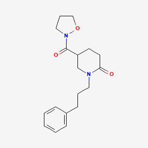 molecular formula C18H24N2O3 B5957820 5-(2-isoxazolidinylcarbonyl)-1-(3-phenylpropyl)-2-piperidinone 