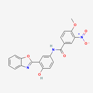 N-[3-(1,3-benzoxazol-2-yl)-4-hydroxyphenyl]-4-methoxy-3-nitrobenzamide