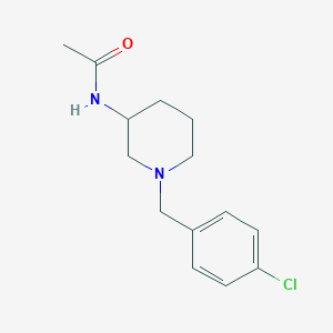 N-[1-[(4-chlorophenyl)methyl]piperidin-3-yl]acetamide