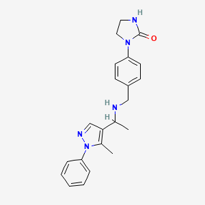 1-[4-[[1-(5-Methyl-1-phenylpyrazol-4-yl)ethylamino]methyl]phenyl]imidazolidin-2-one