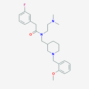 molecular formula C26H36FN3O2 B5957883 N-[2-(dimethylamino)ethyl]-2-(3-fluorophenyl)-N-{[1-(2-methoxybenzyl)-3-piperidinyl]methyl}acetamide 