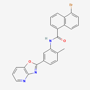 5-bromo-N-[2-methyl-5-([1,3]oxazolo[4,5-b]pyridin-2-yl)phenyl]naphthalene-1-carboxamide