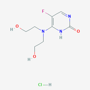 6-[bis(2-hydroxyethyl)amino]-5-fluoro-1H-pyrimidin-2-one;hydrochloride