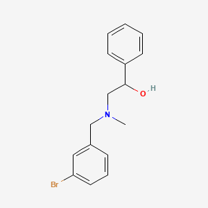 molecular formula C16H18BrNO B5957935 2-[(3-bromobenzyl)(methyl)amino]-1-phenylethanol 