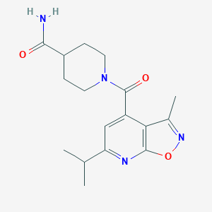 molecular formula C17H22N4O3 B5957939 1-[(6-isopropyl-3-methylisoxazolo[5,4-b]pyridin-4-yl)carbonyl]-4-piperidinecarboxamide 