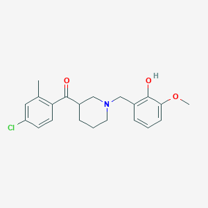 (4-chloro-2-methylphenyl)[1-(2-hydroxy-3-methoxybenzyl)-3-piperidinyl]methanone