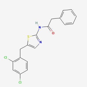 molecular formula C18H14Cl2N2OS B5957957 N-[5-(2,4-dichlorobenzyl)-1,3-thiazol-2-yl]-2-phenylacetamide 