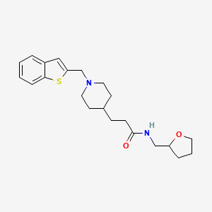 3-[1-(1-benzothien-2-ylmethyl)-4-piperidinyl]-N-(tetrahydro-2-furanylmethyl)propanamide