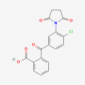 2-[4-Chloro-3-(2,5-dioxopyrrolidin-1-yl)benzoyl]benzoic acid