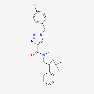 1-(4-chlorobenzyl)-N-[(2,2-dimethyl-1-phenylcyclopropyl)methyl]-N-methyl-1H-1,2,3-triazole-4-carboxamide