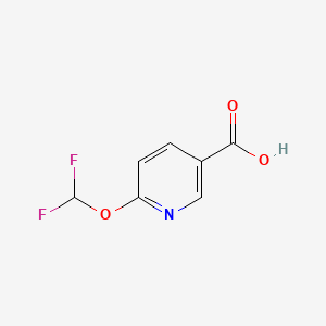 molecular formula C7H5F2NO3 B595802 6-(Difluoromethoxy)nicotinic acid CAS No. 1211535-62-4