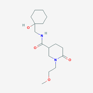 molecular formula C16H28N2O4 B5958026 N-[(1-hydroxycyclohexyl)methyl]-1-(2-methoxyethyl)-6-oxo-3-piperidinecarboxamide 