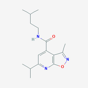 molecular formula C16H23N3O2 B5958037 3-methyl-N-(3-methylbutyl)-6-(propan-2-yl)[1,2]oxazolo[5,4-b]pyridine-4-carboxamide 