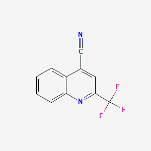 molecular formula C11H5F3N2 B595804 2-(Trifluoromethyl)quinoline-4-carbonitrile CAS No. 18706-26-8