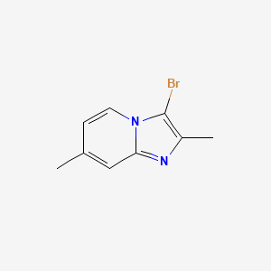 molecular formula C9H9BrN2 B595806 3-溴-2,7-二甲基咪唑并[1,2-a]吡啶 CAS No. 1335054-56-2
