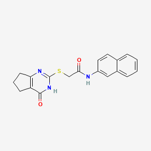 N-2-naphthyl-2-[(4-oxo-4,5,6,7-tetrahydro-3H-cyclopenta[d]pyrimidin-2-yl)thio]acetamide