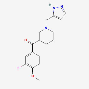 (3-fluoro-4-methoxyphenyl)[1-(1H-pyrazol-3-ylmethyl)-3-piperidinyl]methanone