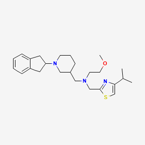 molecular formula C25H37N3OS B5958096 N-{[1-(2,3-dihydro-1H-inden-2-yl)-3-piperidinyl]methyl}-N-[(4-isopropyl-1,3-thiazol-2-yl)methyl]-2-methoxyethanamine 