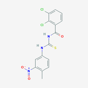 molecular formula C15H11Cl2N3O3S B5958117 2,3-dichloro-N-[(4-methyl-3-nitrophenyl)carbamothioyl]benzamide 