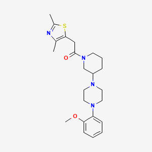 molecular formula C23H32N4O2S B5958133 1-{1-[(2,4-dimethyl-1,3-thiazol-5-yl)acetyl]-3-piperidinyl}-4-(2-methoxyphenyl)piperazine 