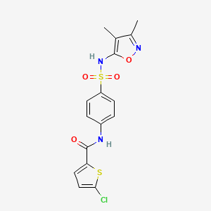 5-chloro-N-[4-[(3,4-dimethyl-1,2-oxazol-5-yl)sulfamoyl]phenyl]thiophene-2-carboxamide