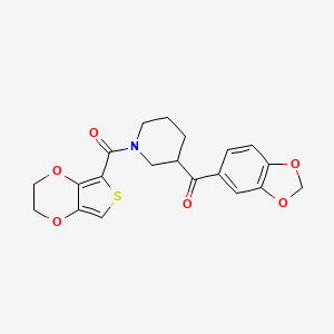 1,3-Benzodioxol-5-yl-[1-(2,3-dihydrothieno[3,4-b][1,4]dioxine-5-carbonyl)piperidin-3-yl]methanone