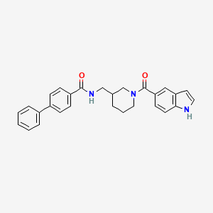 N-{[1-(1H-indol-5-ylcarbonyl)-3-piperidinyl]methyl}-4-biphenylcarboxamide