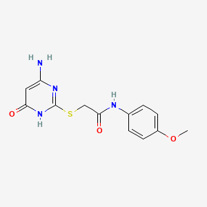 molecular formula C13H14N4O3S B5958177 2-(4-Amino-6-hydroxy-pyrimidin-2-ylsulfanyl)-N-(4-methoxy-phenyl)-acetamide 