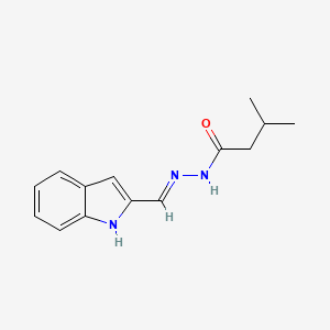 molecular formula C14H17N3O B5958213 N-[(E)-1H-indol-2-ylmethylideneamino]-3-methylbutanamide 