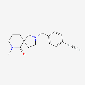 molecular formula C18H22N2O B5958217 2-[(4-Ethynylphenyl)methyl]-7-methyl-2,7-diazaspiro[4.5]decan-6-one 