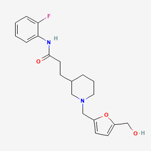 N-(2-fluorophenyl)-3-(1-{[5-(hydroxymethyl)-2-furyl]methyl}-3-piperidinyl)propanamide