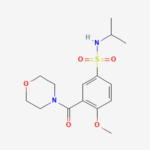 molecular formula C15H22N2O5S B5958250 N-isopropyl-4-methoxy-3-(morpholin-4-ylcarbonyl)benzenesulfonamide 