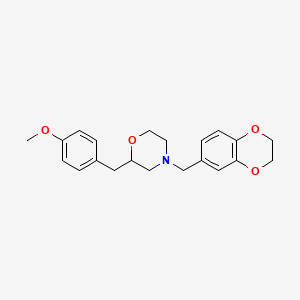 4-(2,3-dihydro-1,4-benzodioxin-6-ylmethyl)-2-(4-methoxybenzyl)morpholine